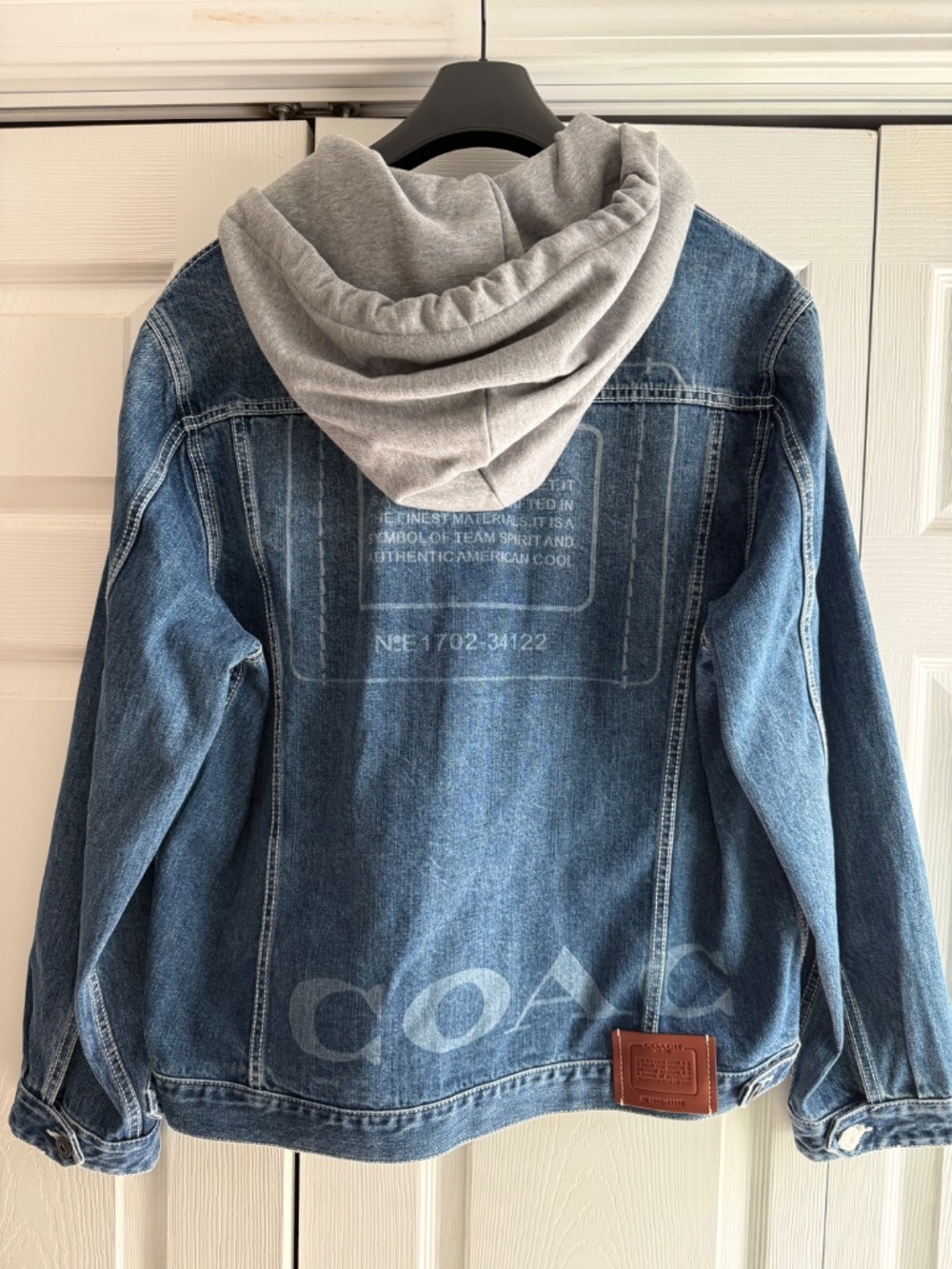 Coach Men's Denim Jacket with Creed Removable Hood XXL NWT
